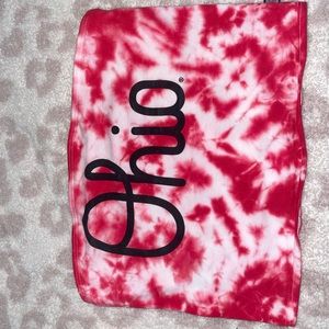 VS PINK Ohio State Tie-Dye Crop Tube Top